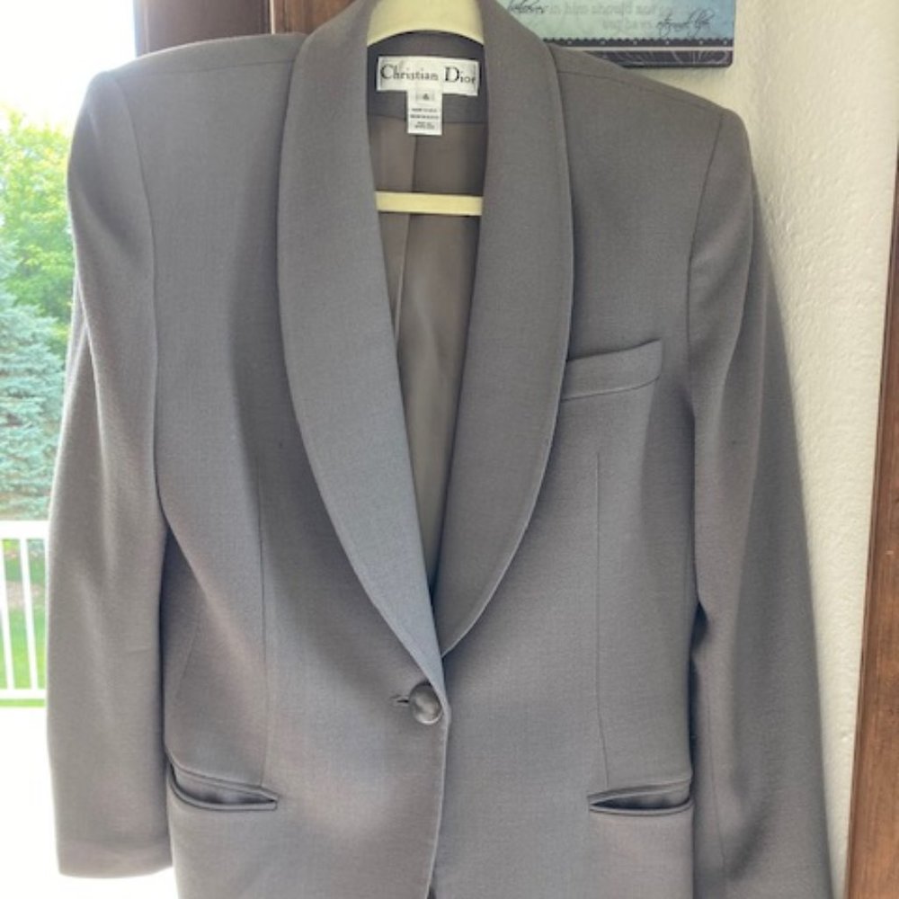 Christian Dior Sz 4 Blazer/Suit Grey